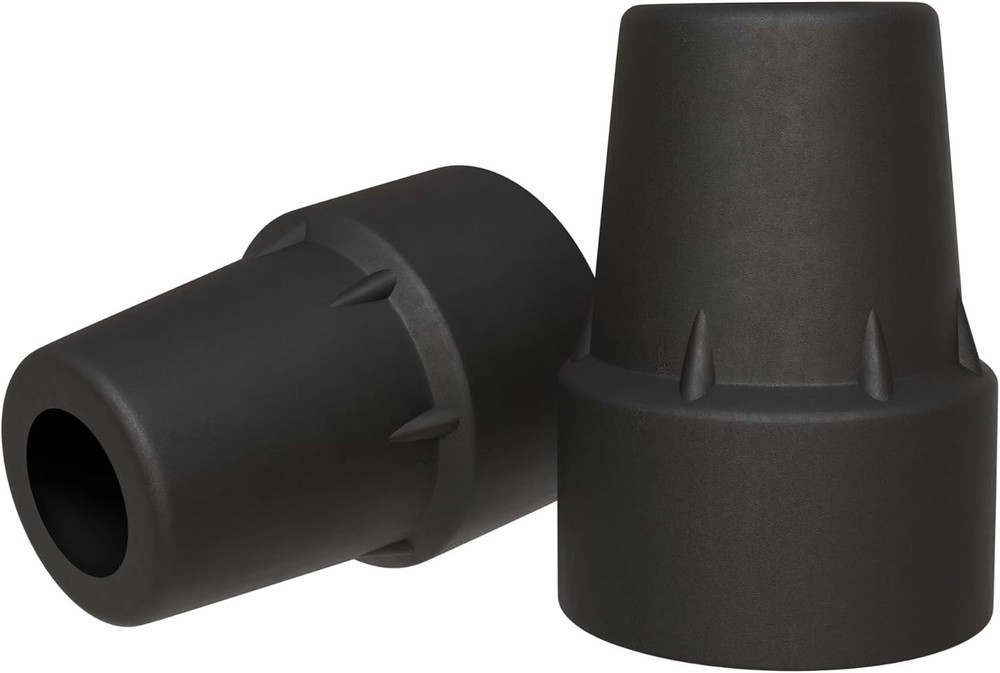 2-Pack 3/4" Rubber Cane Tips - Durable & Comfortable Non-Slip Design
