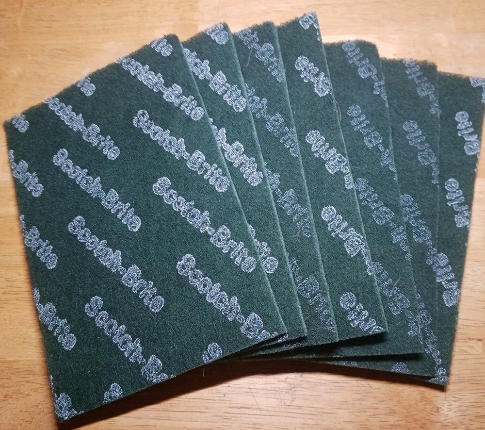 7ea Scotch-Brite Scrubbing Pads 6" x 9" NEW!
