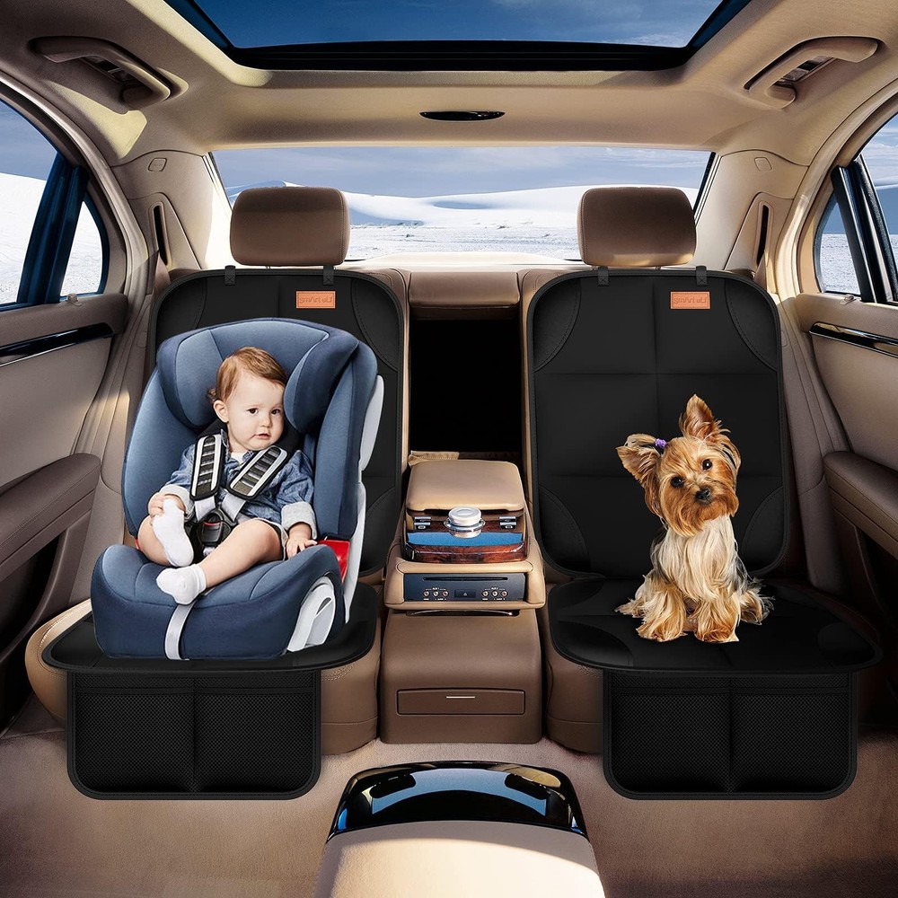 SMART ELF Car Seat Protector 2Pack Seat Protector Protect Child Seats with