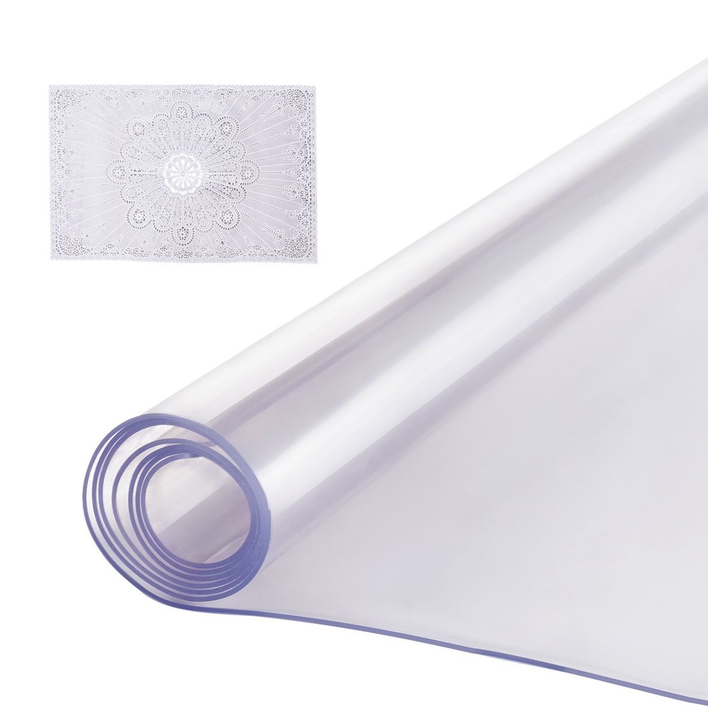 Plastic Table Cover 42 x 60 Inch 2.0 mm Thick Clear Table Protector Rectan