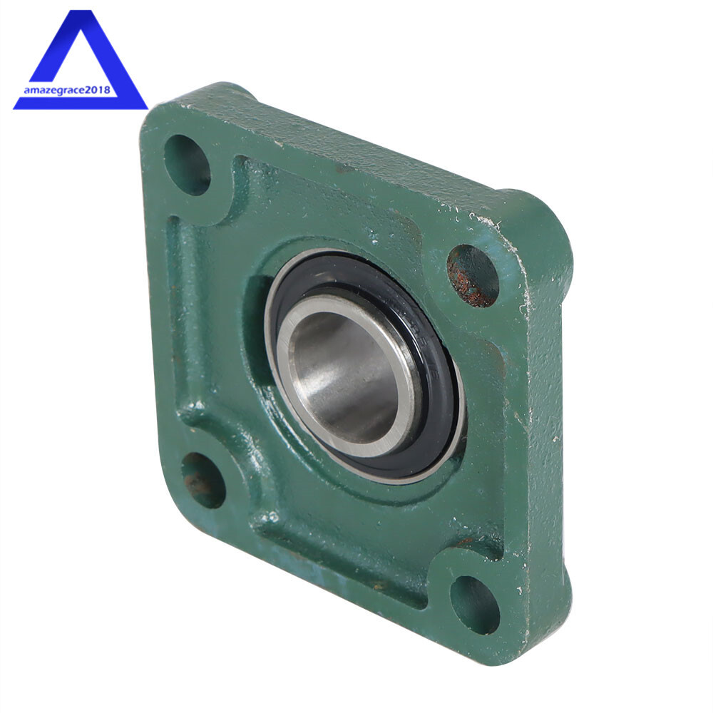 2 Pack UCF205-16 1" Bore Solid Base Pillow Block Flange Mounted Bearing 4 Bolt