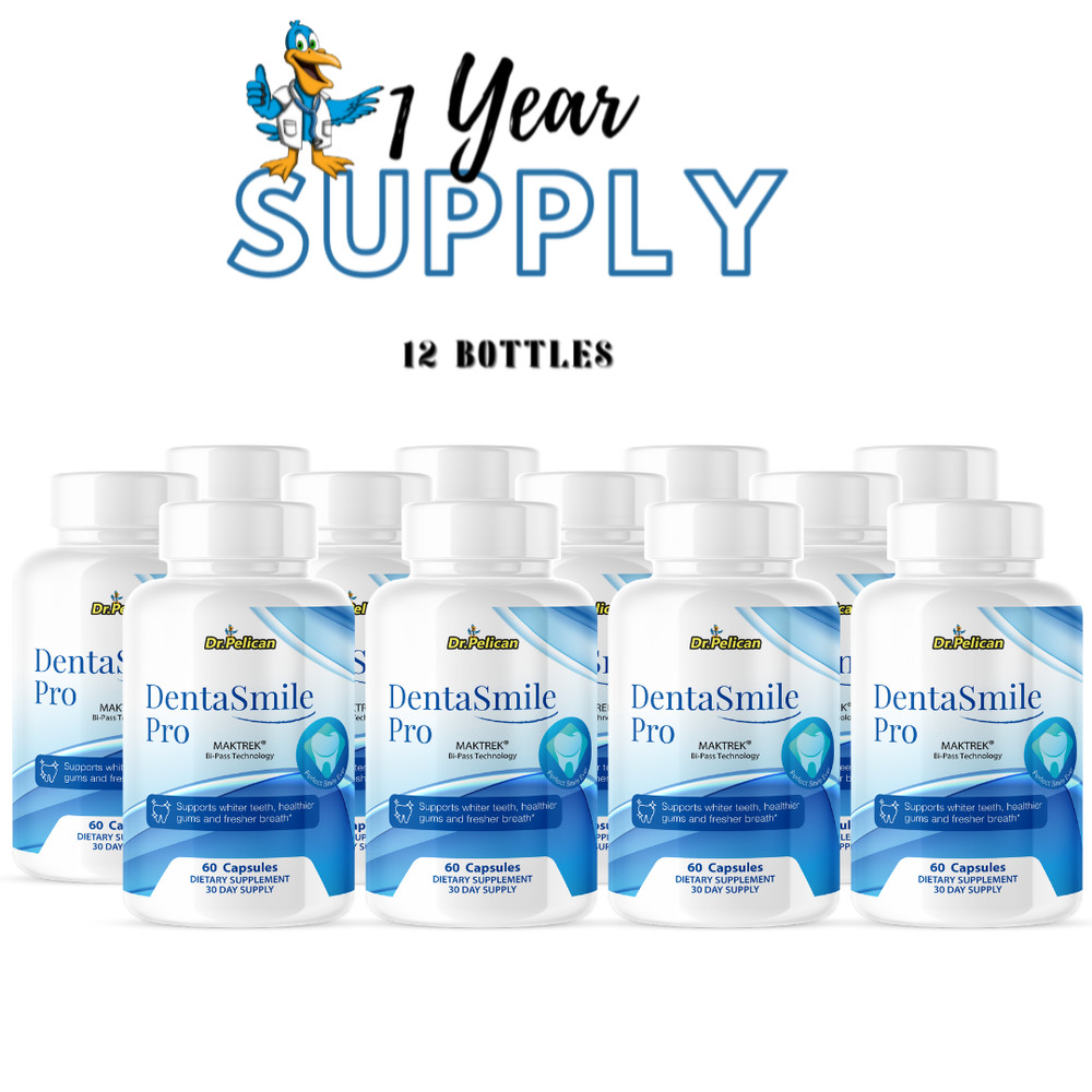 DentaSmile Pro- Oral Support- 12 Bottles- 720 Capsules