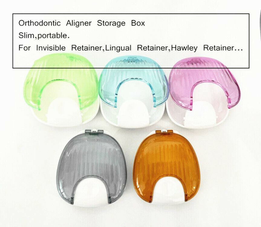 Dental Plastic Orthodontic Lingual Retainer Aligner Case Denture Storage Boxes