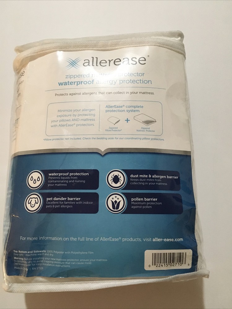 Allergy Protection Waterproof Mattress Protector TWIN - AllerEase Encasement