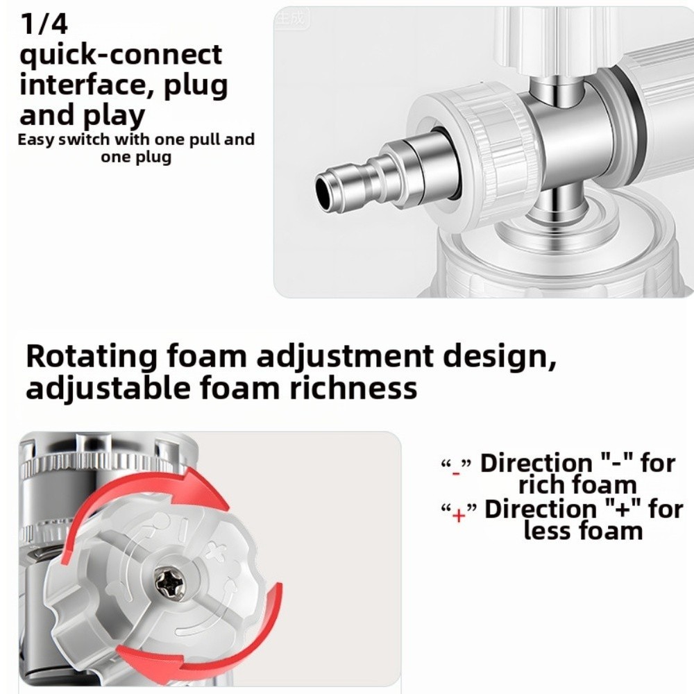 1L Foam Can Accessory for Pressure Washer with Adjustable Spray Settings