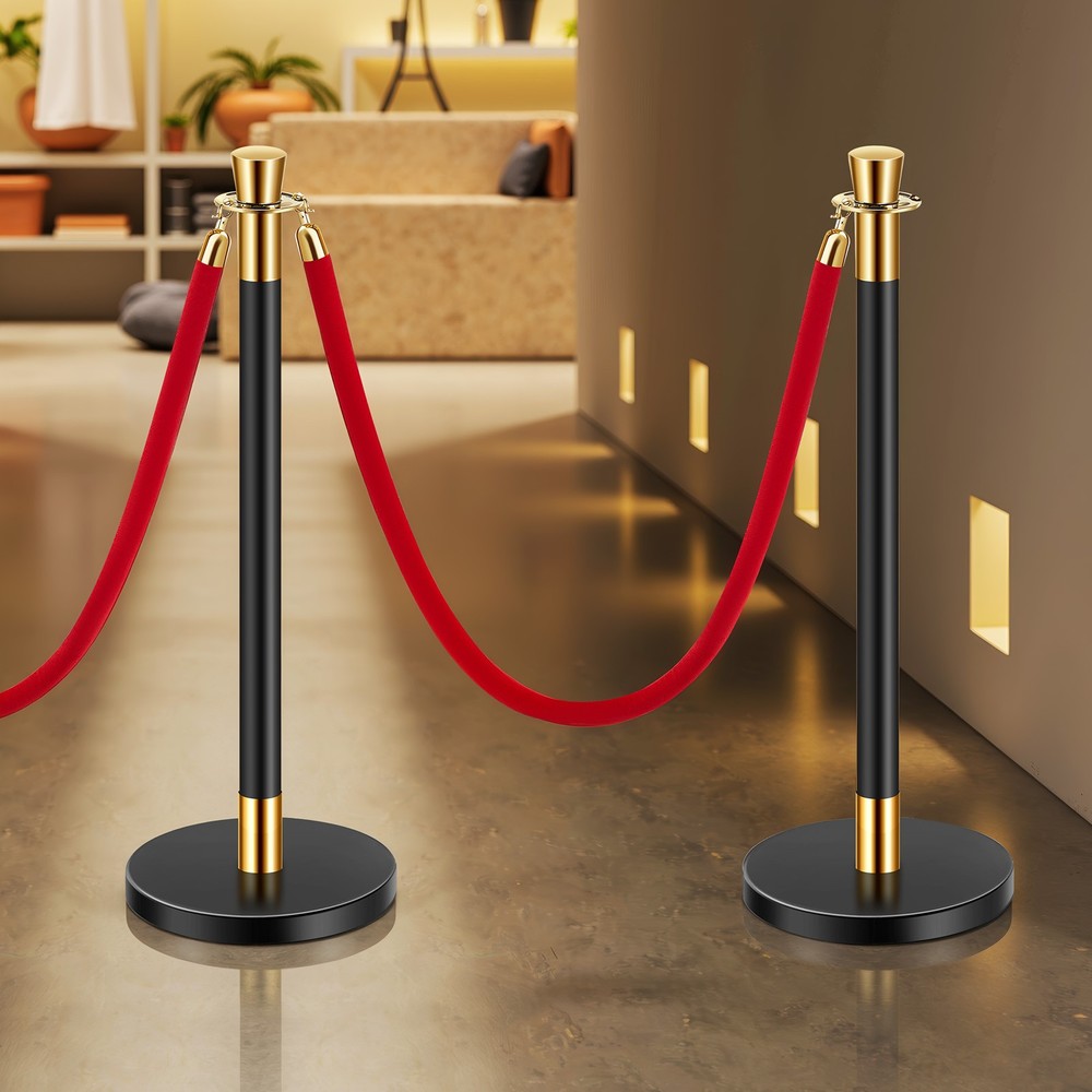 VEVOR 6Pcs Stanchion Posts Queue Barrier Crowd Control Sand Injection Base