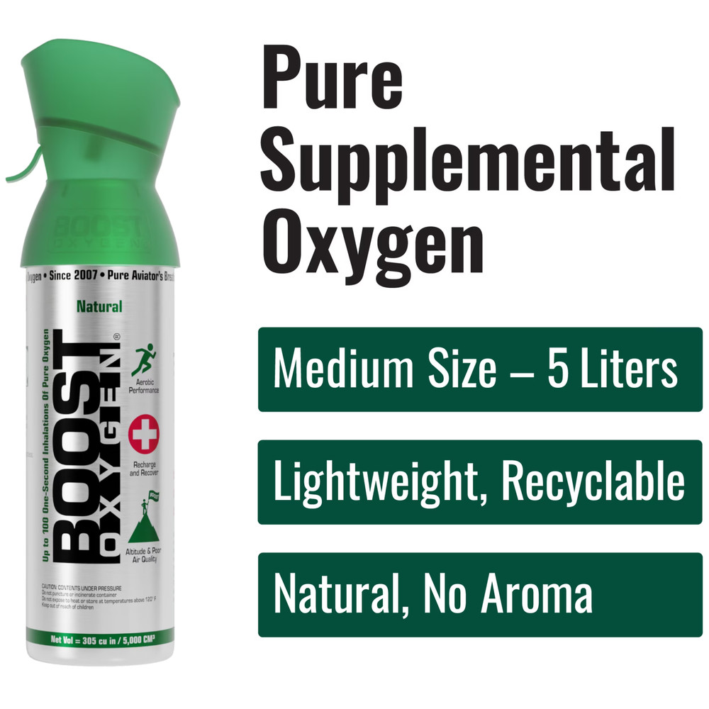 Portable Canned Oxygen, Natural, 5L