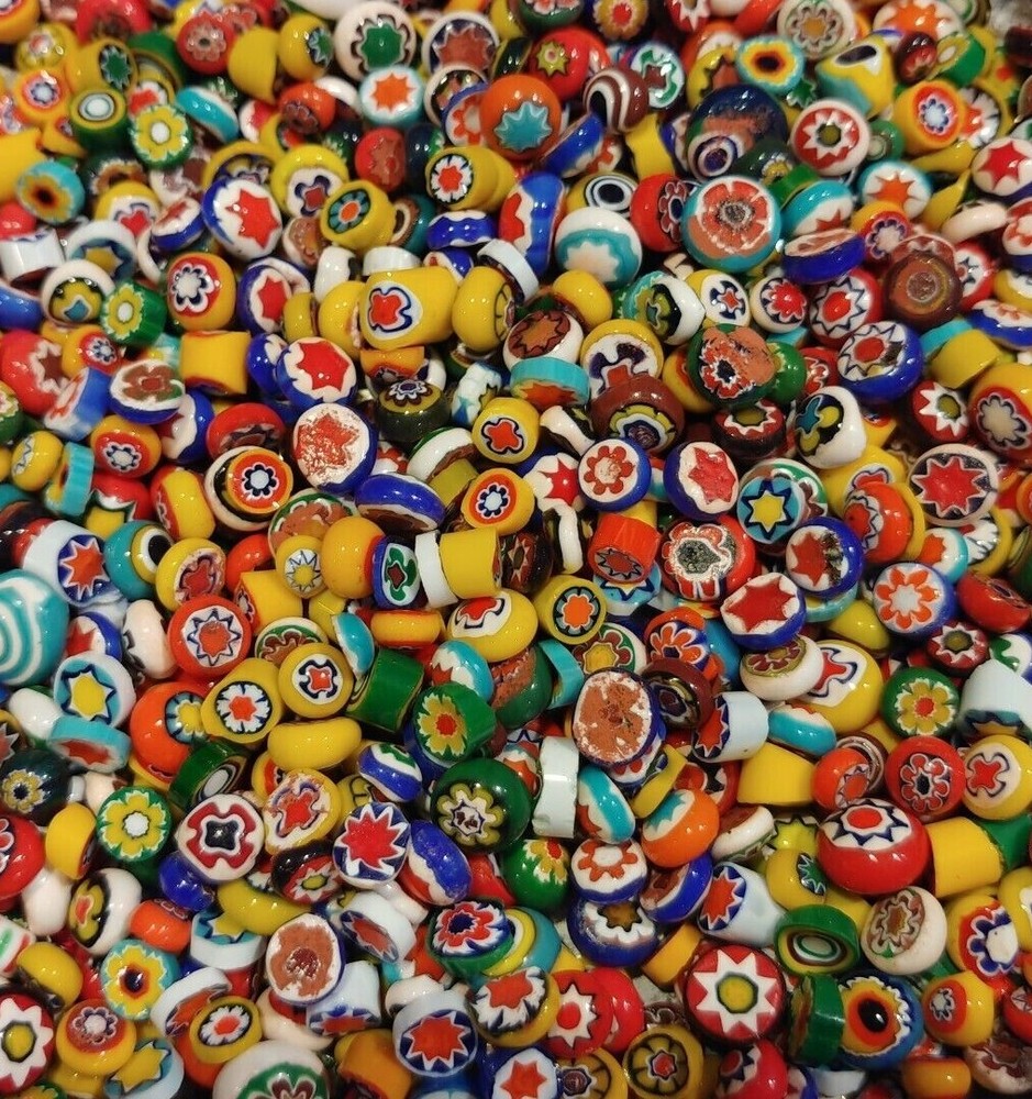 Rare Vintage Round Millefiori Fusing Discs 25gram