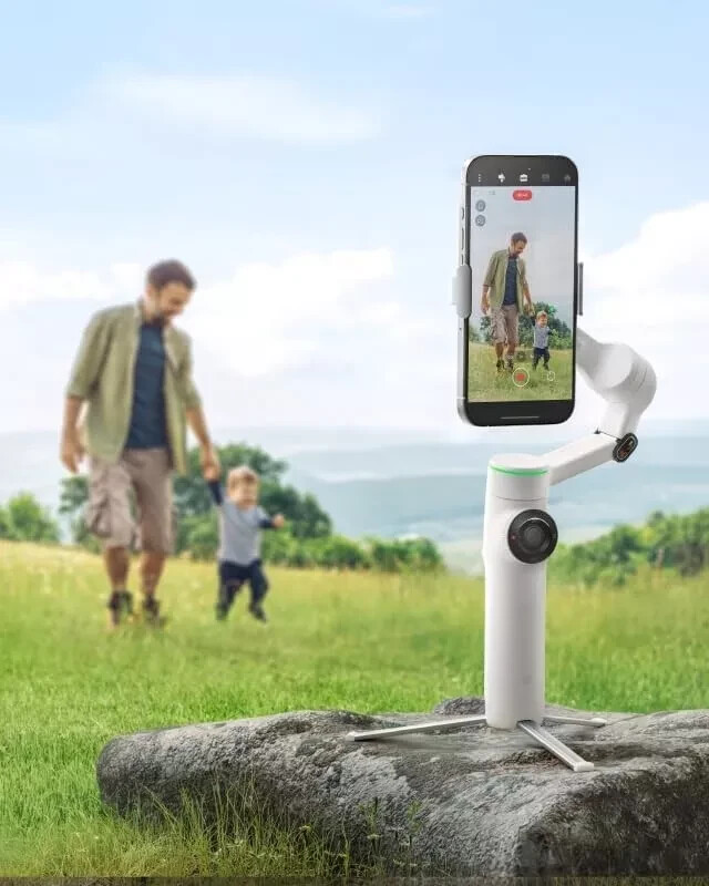 Insta360 Flow 2 Pro Gray AI Tracker Bundle Smartphone Stick Tripod Stabilizer