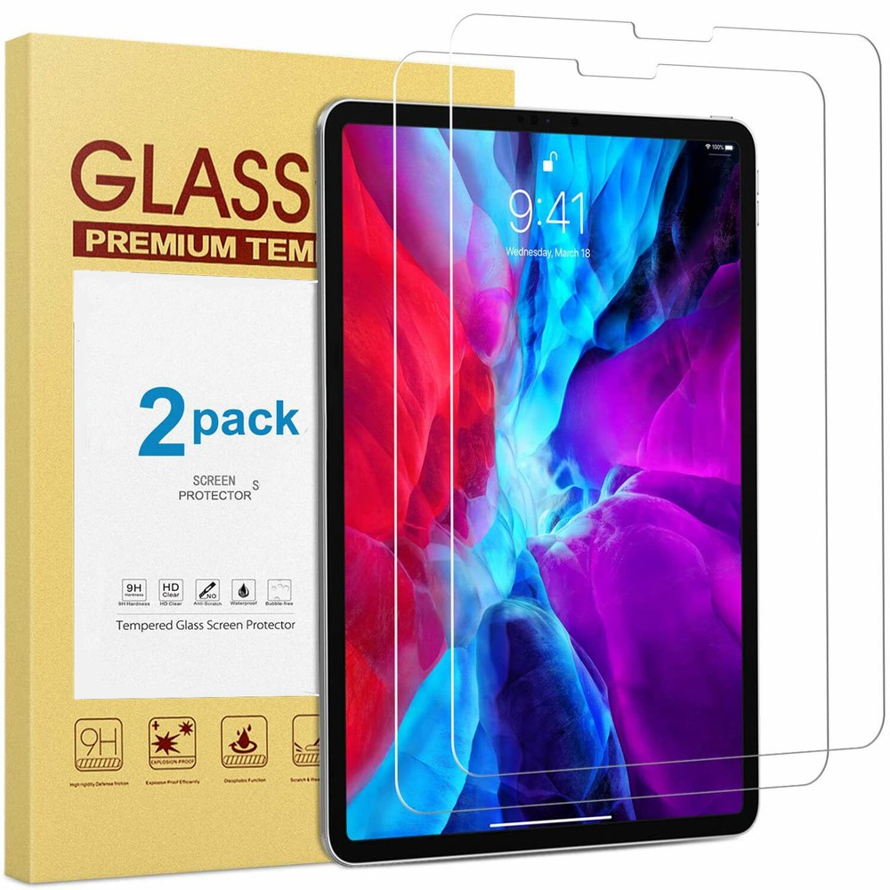 2 Pack For Apple iPad Pro 12.9 Tempered Screen Protector 2022/2021/2020 Release
