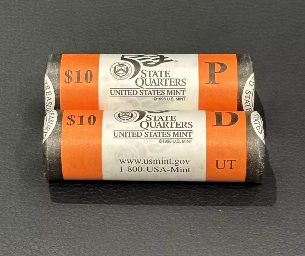 2007 P&D Utah State Quarters BU Mint Rolls