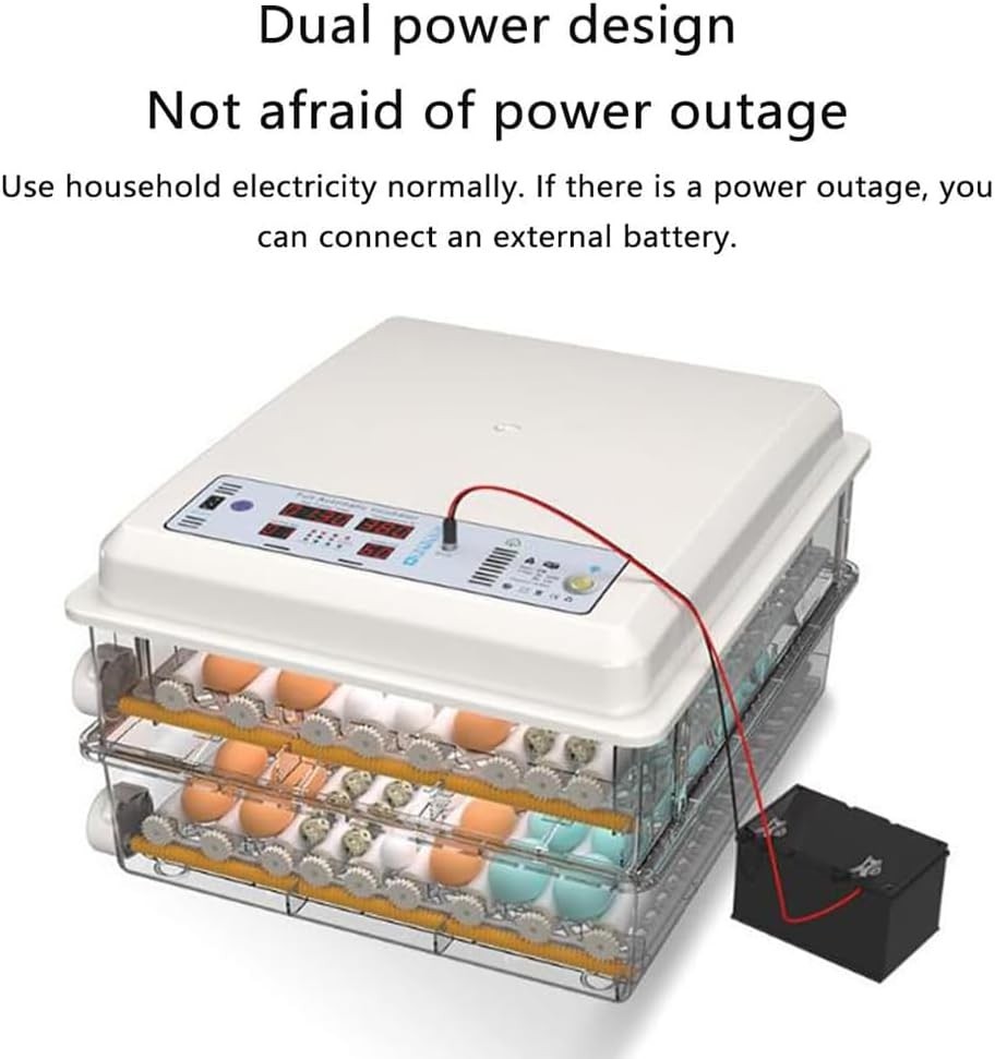 Incubators for Hatching Eggs 120, Chicken Egg Incubator with Automatic Egg Turni