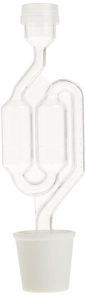 Twin Bubble Airlock and Carboy Bung (2-Pack) | Fermentation Airlocks for Homebre