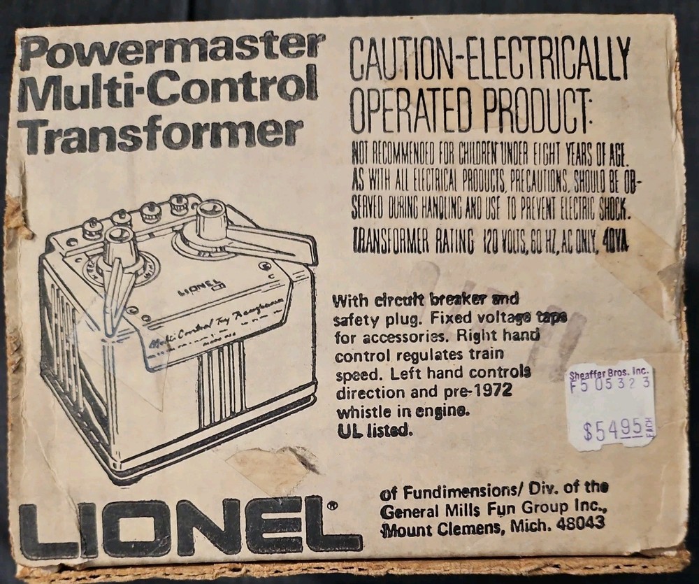 Lionel PowerMaster Multi Control Transformer 6-4090 w/ Original Box Hobby Train