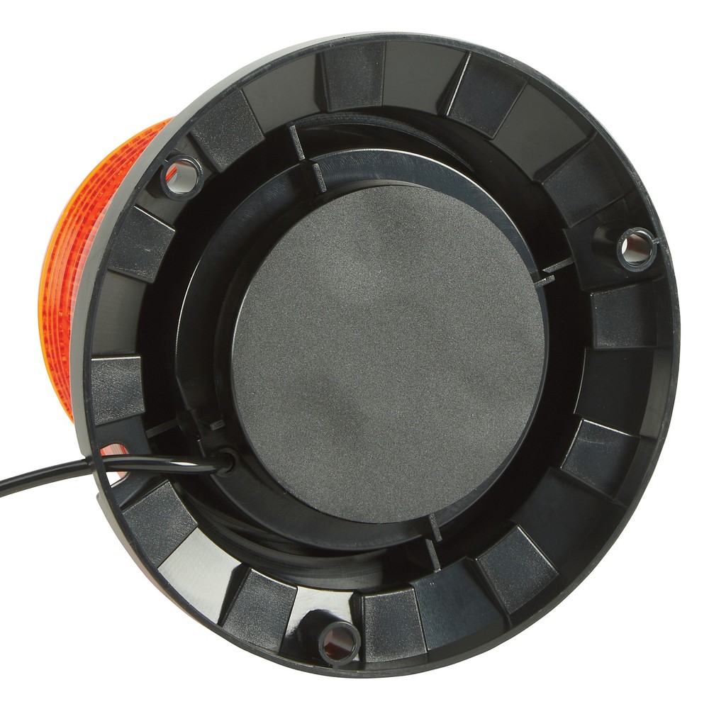 Ironton LED Beacon Warning Light, 5in., 12 Watts, Amber Lens