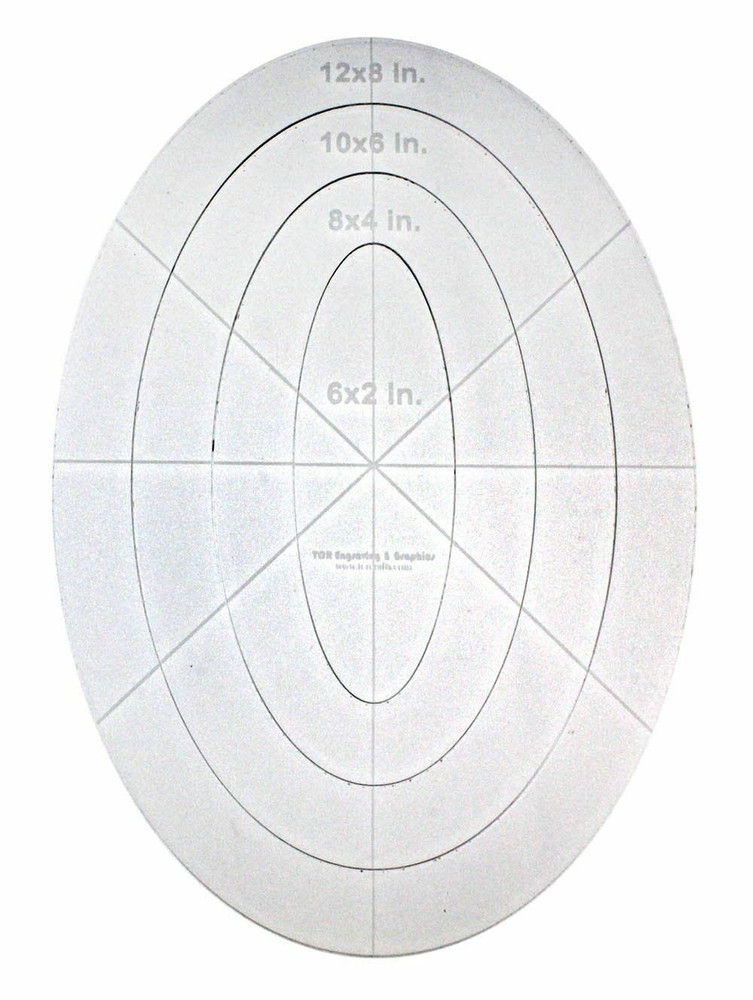 4 Piece Nested Oval Template Set 1/4" Acrylic