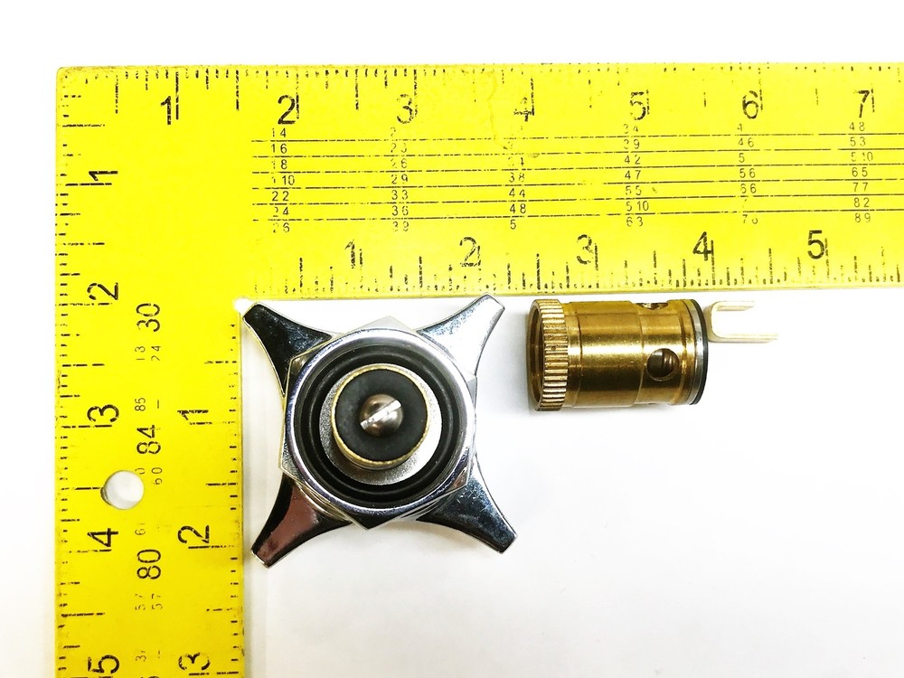 Unbranded Chrome Lab Faucet Handle and Spindle Assembly NOS
