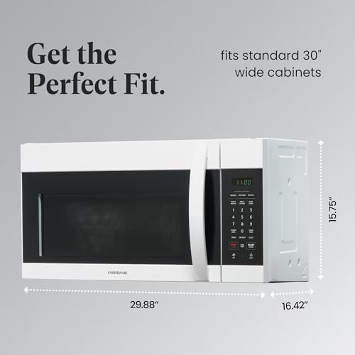 1.7 Cu Ft Over the Range Microwave White