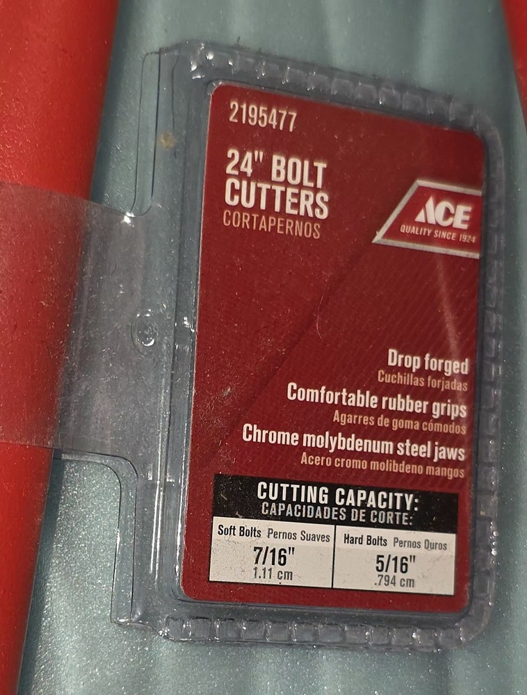 Ace Hardware 24 in. Bolt Cutter Black/Red (WITH TAG)