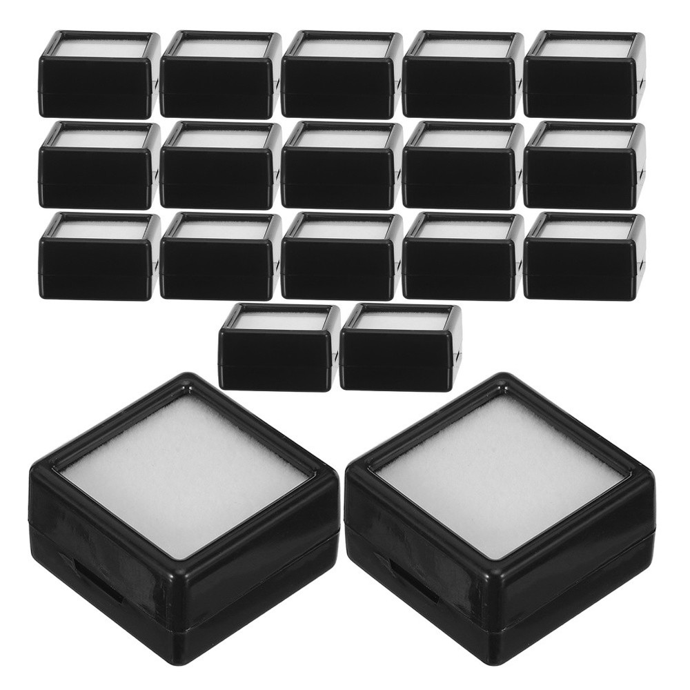 20 Pcs Small Gems Display Box Packing Boxes for Jewelry Square Container