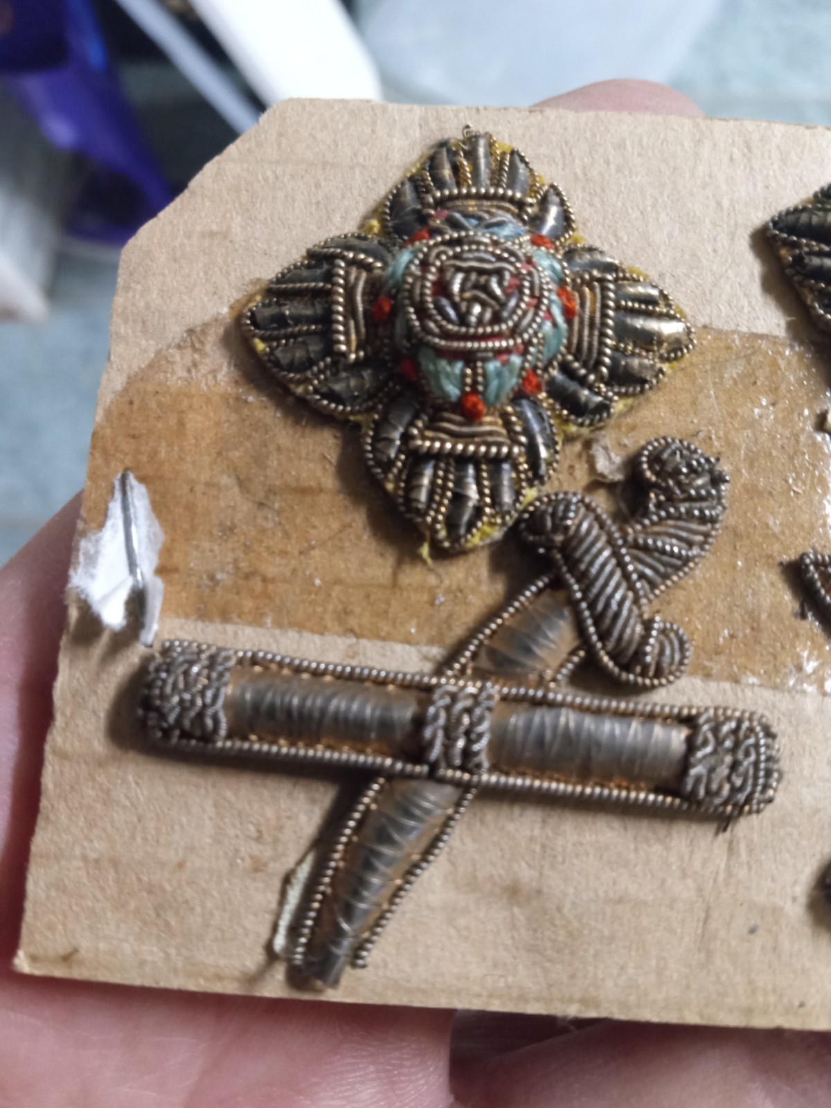 WW1 WW2 British Canadian BULLION Generals Cross Sword and Baton Shoulder Rank