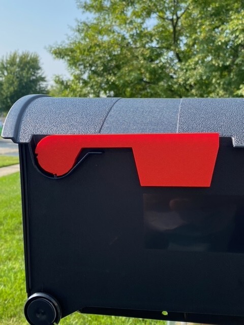 Red Flag Replacement Rubbermaid Mailbox - Snap Fit Plastic