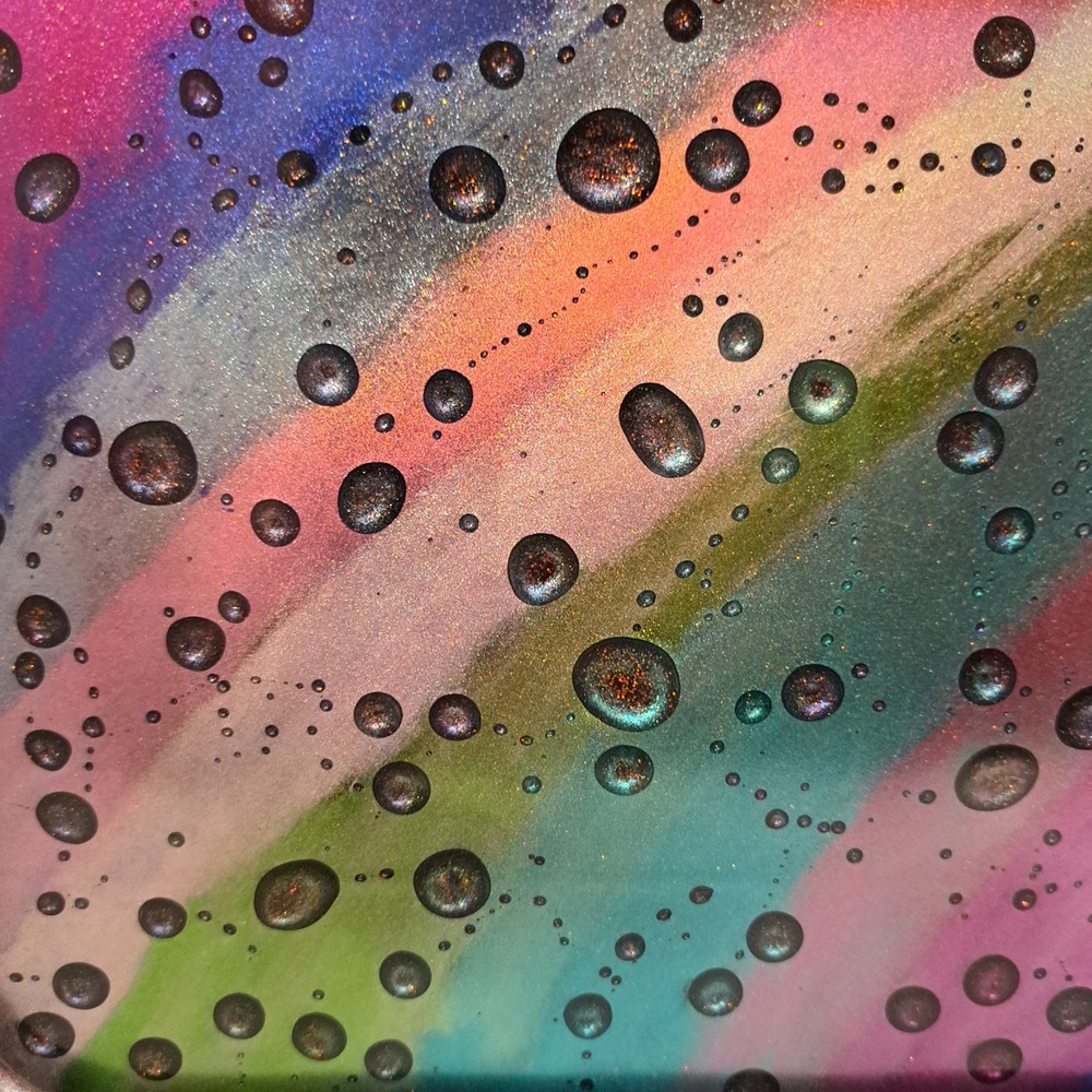 Small Tray – Resin Rainbow & Raindrops