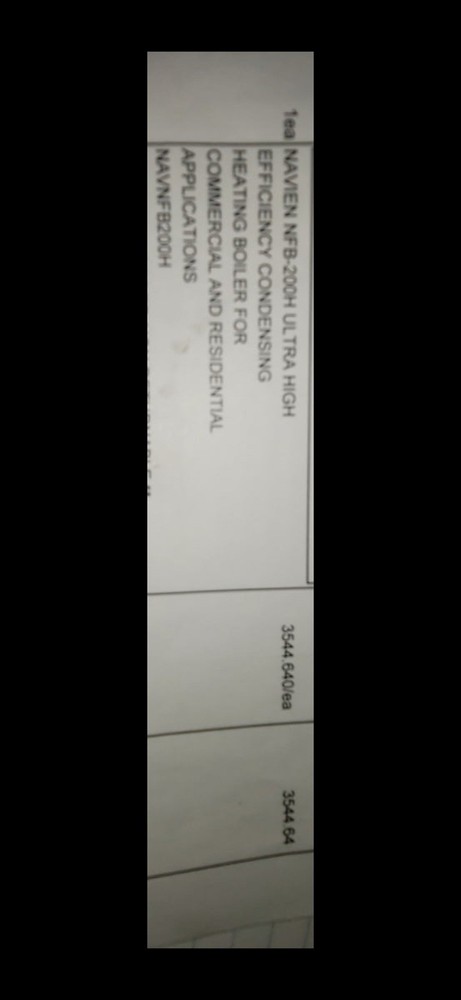 Navien NFB-200H Condensing Gas Combination Boiler 199,000 BTU Wi-Fi Low NOx