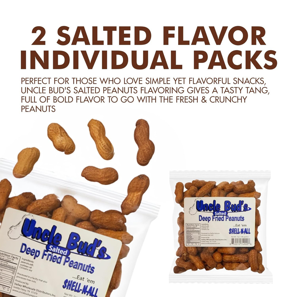 Deep Fried Salted Peanuts in the Shell (2-Pack) | Premium Peanuts Salted with Hi