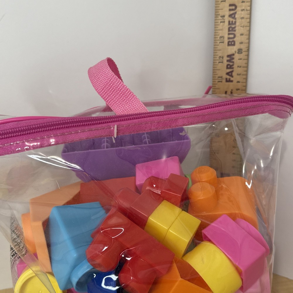 Colorful Plastic Building Blocks Set with Zippered Bag