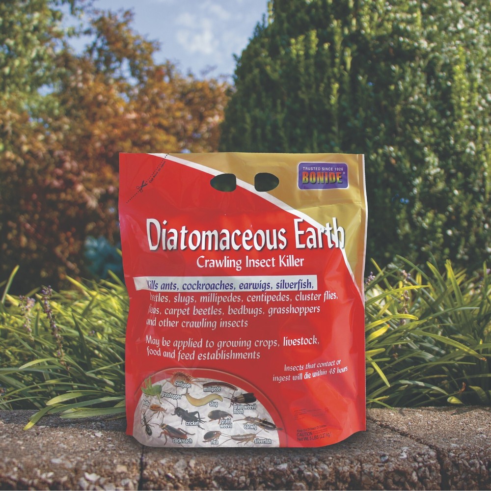 Bonide 121 5Lb Diatomaceous Earth Bed Bug Flea Ant Crawling Insect Killer 4 Pack