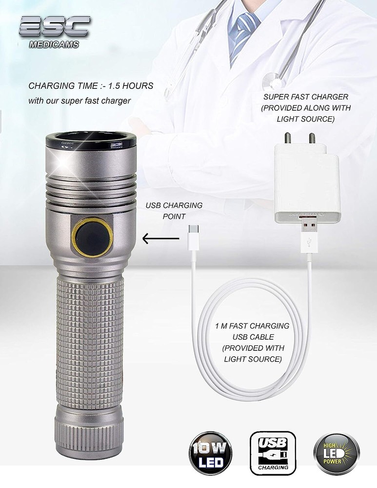 Endoscope Cold Light Source LED ENT Portable Medical Rigid Endoscopy for Camera