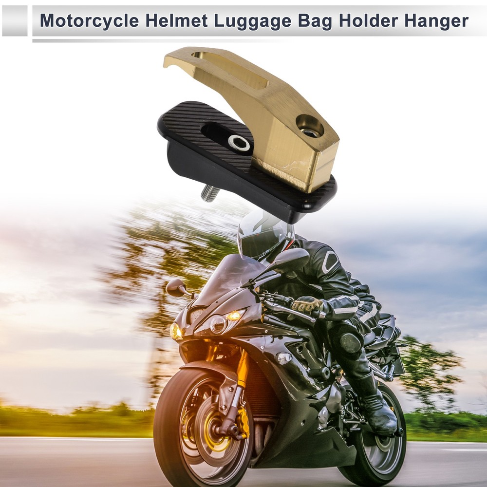 Rectangular Motorcycle Storage Hook with Hole 1 Set Yellow