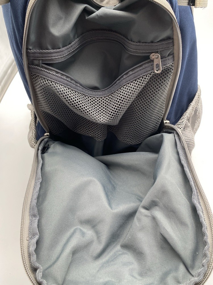 Nike Swingman Softball Baseball Backpack Multiple Pockets Gray /Blue