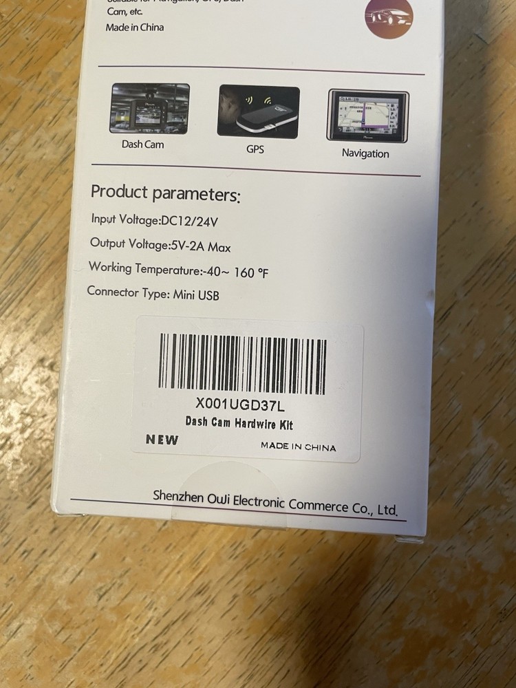 NIB Plozoe Dash Cam Hardware Kit