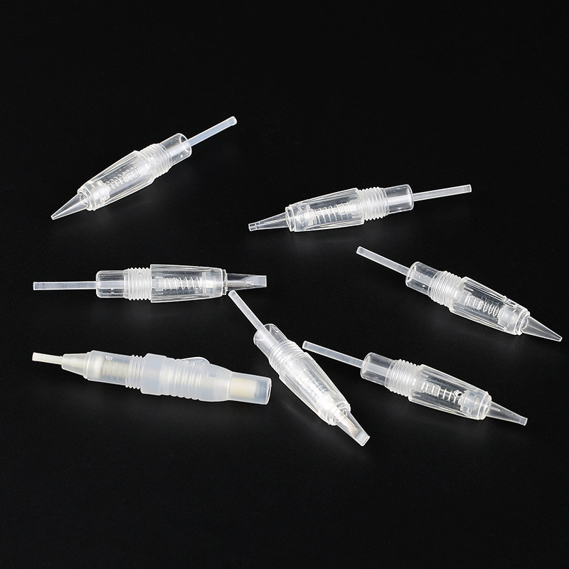 50Pcs Replace 1P Cartridge Tips for Permanent Makeup Eyebrow Lip Tattoo Machine