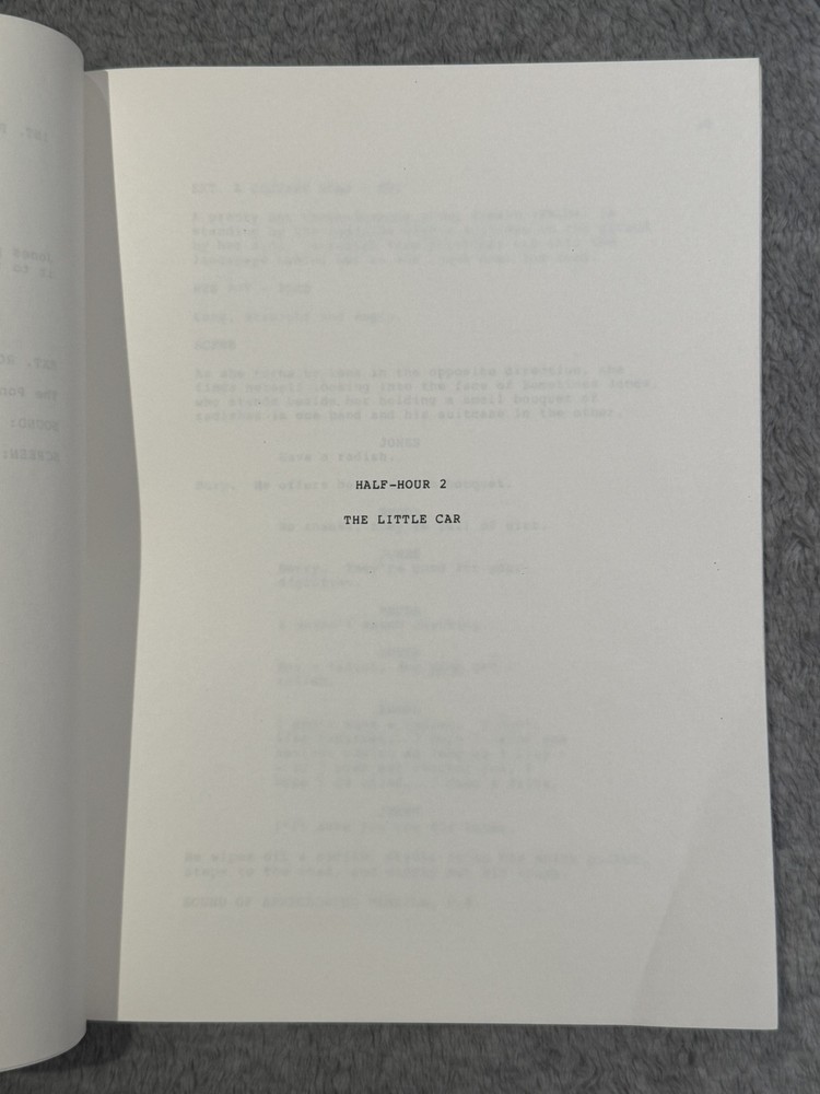 1987 "SOMETIMES JONES & THE ROAD " by Larry Hankin SCRIPT