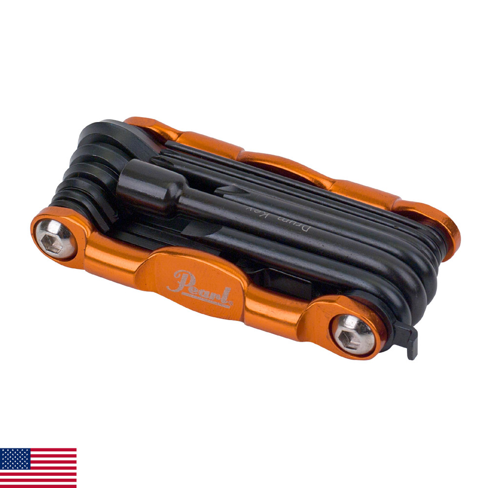 Pearl Tech Tool combination Drum Key and Drum Set Multi-Tool with five Screwdriv