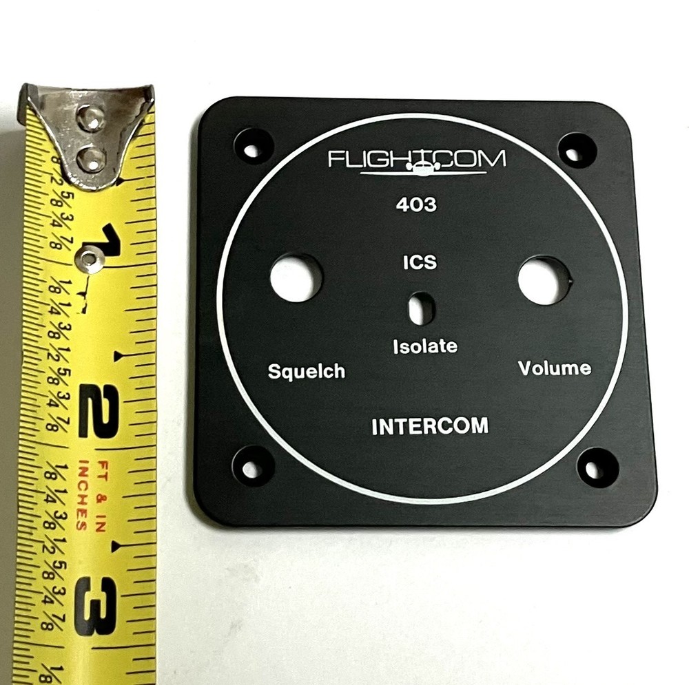 Flightcom Faceplate for 403 Intercom Square Mounting Panel Plate 2 1/2" X 2 1/2"