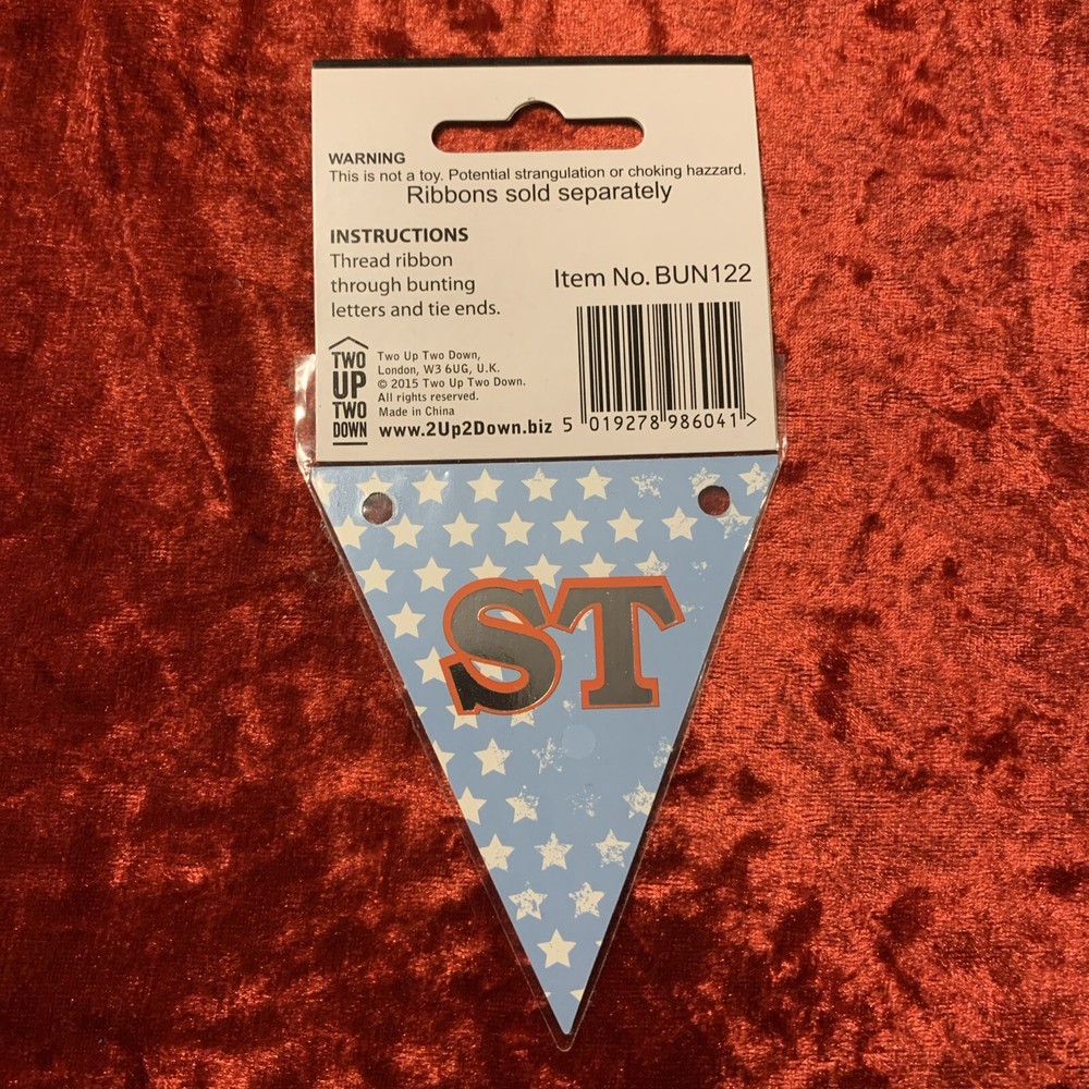 personalised Bunting Items ‘ St’ In Blue