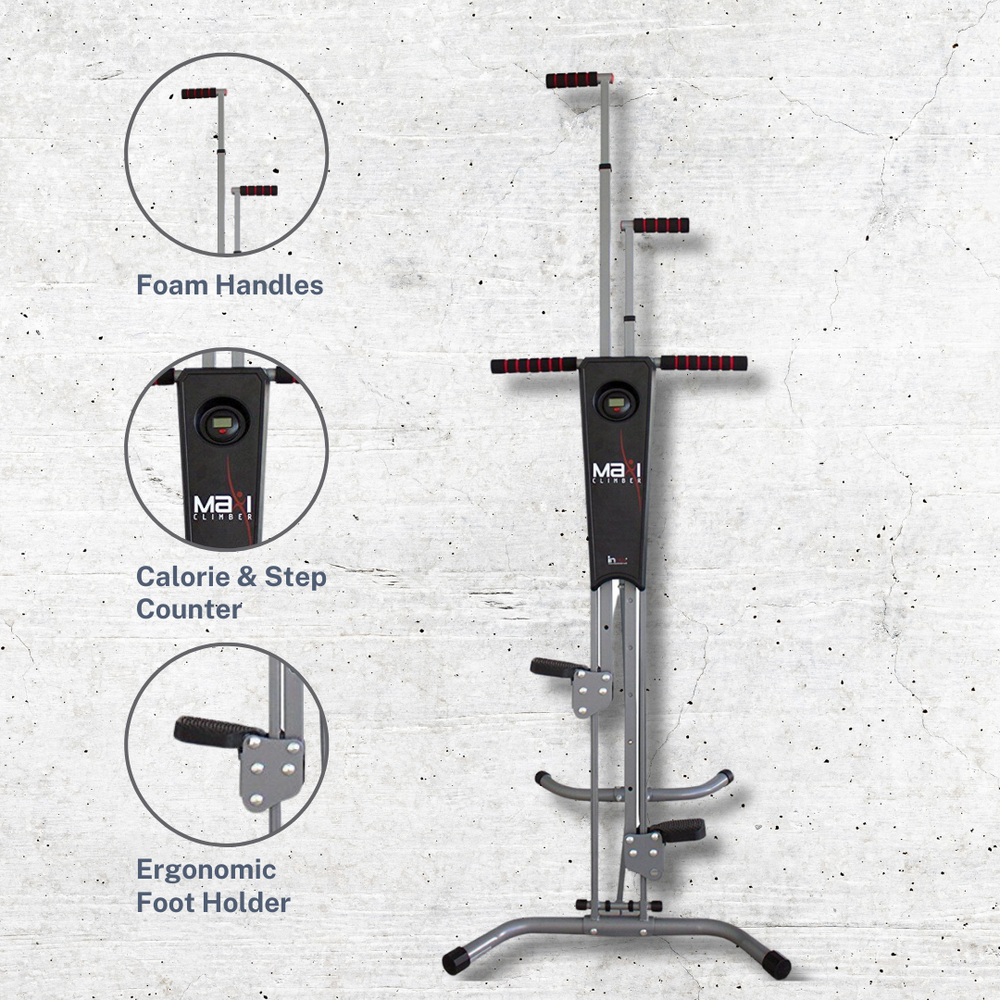 Maxi Climber: Vertical Climbing System with LED Tracking Display, Perfect Diet