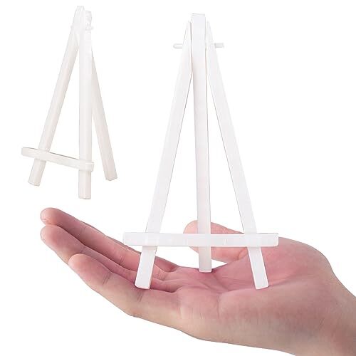 6Pack Mini Easel Stand 5" Canvas Holder White Plastic Small Display Easel