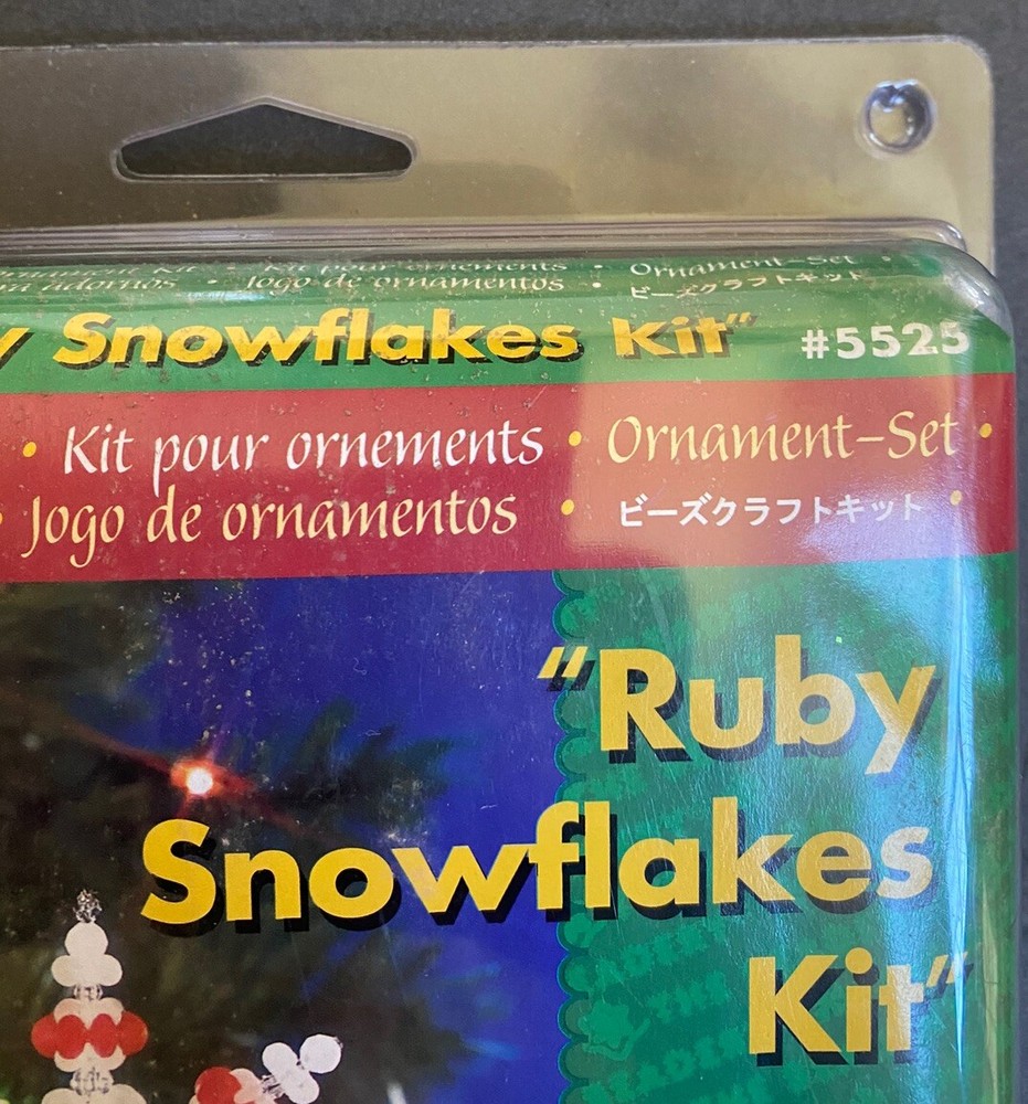 The Beadery Christmas ornament kit Ruby SNOWflakes Kit Makes 12