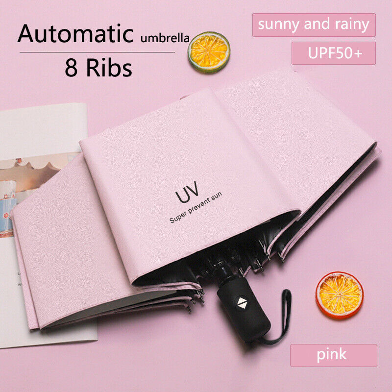 Automatic Umbrella Sun/Rain Anti-UV Windproof 3 Folding Compact Umbrella