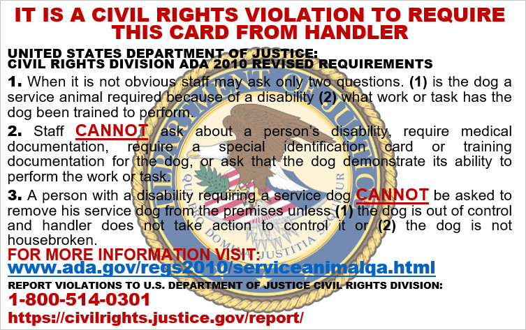 HOLOGRAPHIC ADA SERVICE DOG ID CUSTOMIZABLE