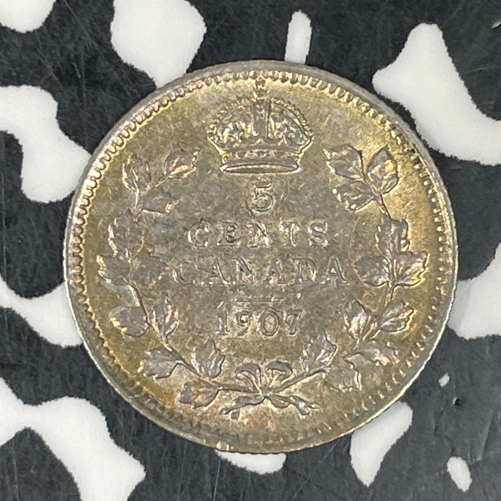 1907 Canada 5 Cents Lot#C8105 Silver! Nice!