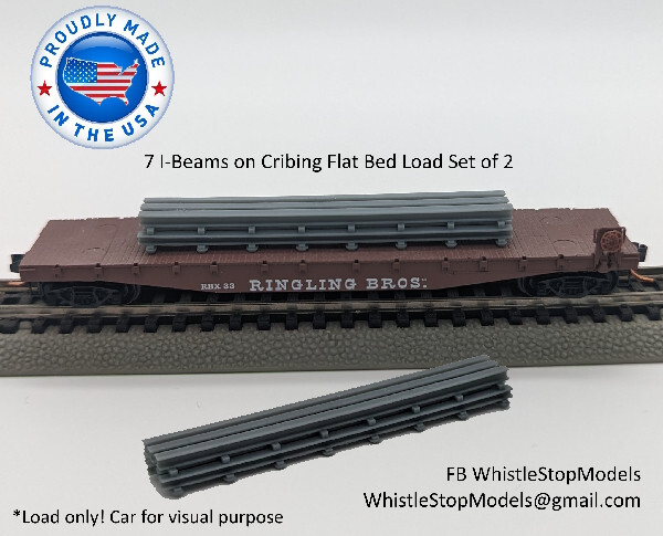 Z Scale I-Beam Flat Car Load