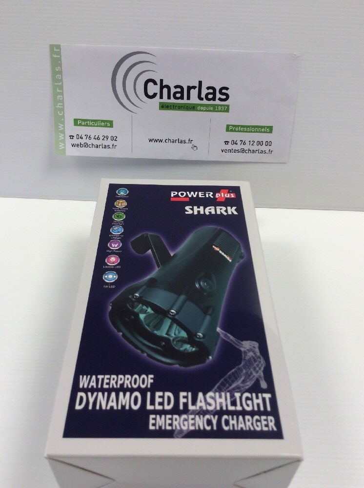 Power Supply + _ Shark Waterproof Battery And Dynamo Flashlight Lamp