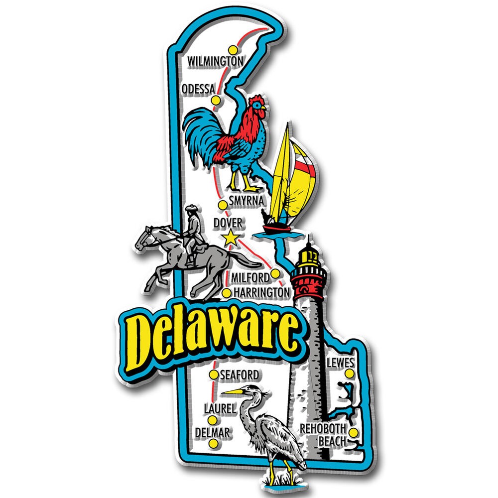 Delaware Jumbo State Magnet by Classic Magnets