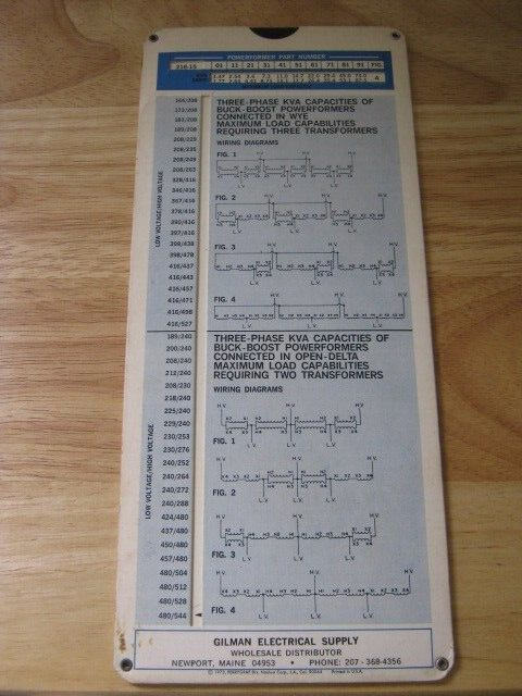Performer Rapid Transformer Selector Slide Chart 1973